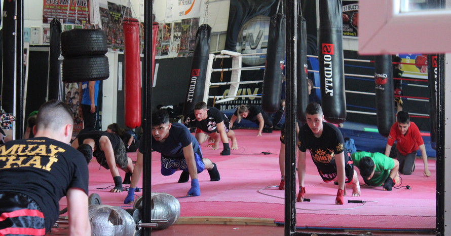 Unsere Schüler beim Aufwärmtraining
